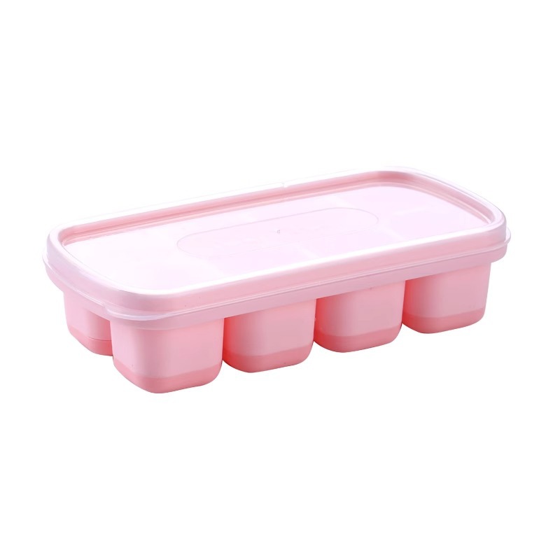 Ward silicone small ice cube mold ice tray with lid refrigerator household homemade easy demoulding Internet celebrity ice maker cross-border