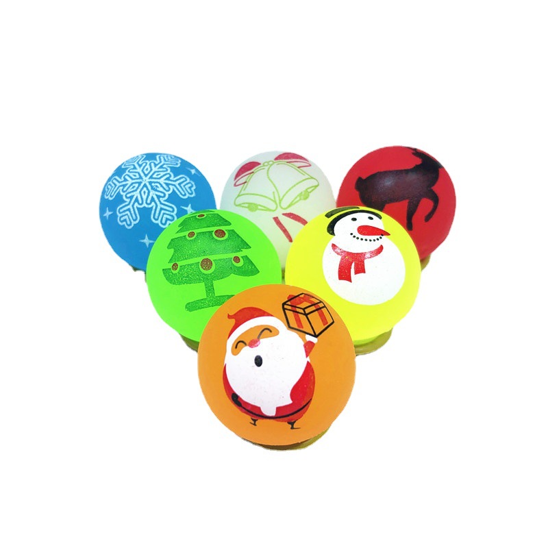 No.32 Luminous Bouncing Ball Christmas Bouncing Ball One Yuan Gachapon Machine Special Ball Bouncing Ball Jumping Ball