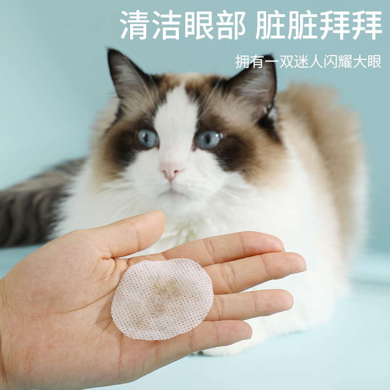 Pet Wipes 200 Pieces Filling Portable Cats and Dogs Eye Cleaning Disposable Eye Scale Cleaning for Pets