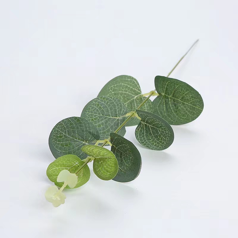Cross-border special for green plants wedding flower arrangement with decorative fake flowers single money leaf eucalyptus leaf simulation plant