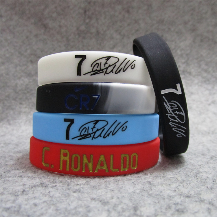 Juventus football C Ronaldo Real Madrid signature luminous sports bracelet silicone wristband fan accessories
