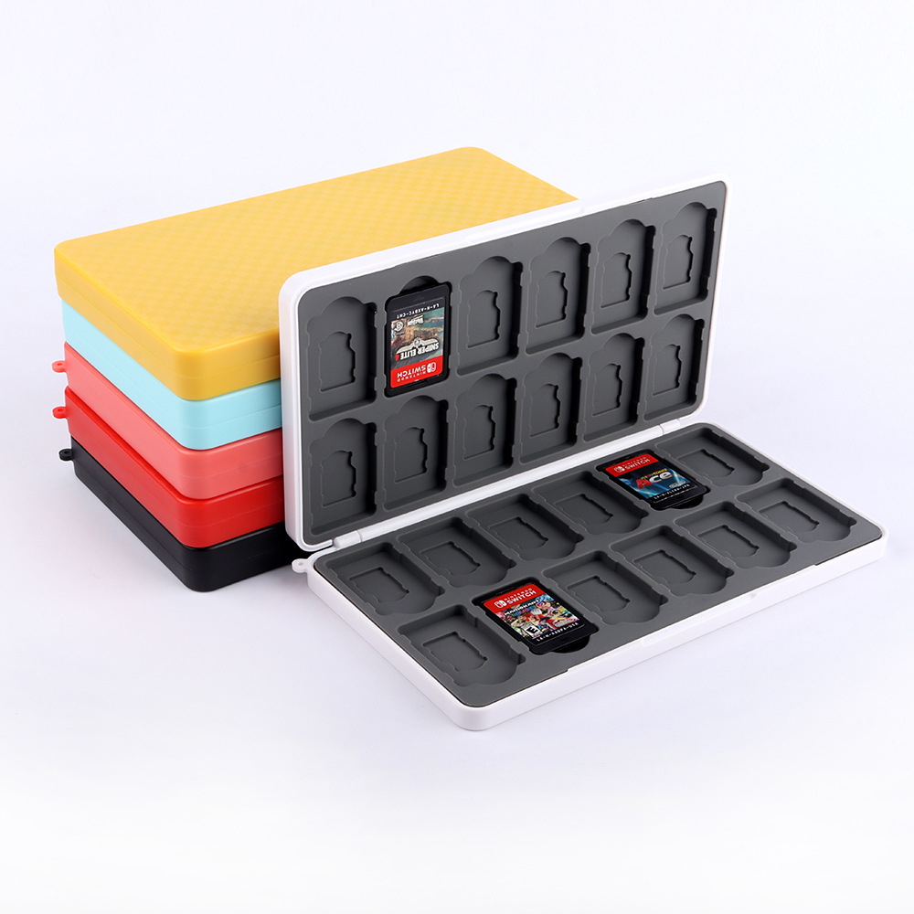 New Nintendo 24 Card Box 24 Bit Cassette Magnetic Card Box Built-in Silicone Game Card Box Accessories