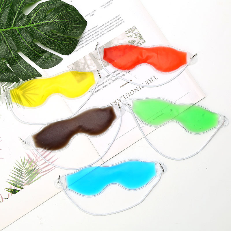 Amazon pvc cool sleep shading ice crystal eye mask summer cooling hot and cold compress gel ice eye mask