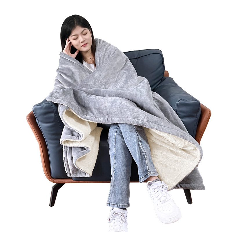 Cross-border Thickened Flannel Shawl Body Warming Blanket Office Leg Warming Blanket Heating Pad Multifunctional Electric Blanket Cover Blanket