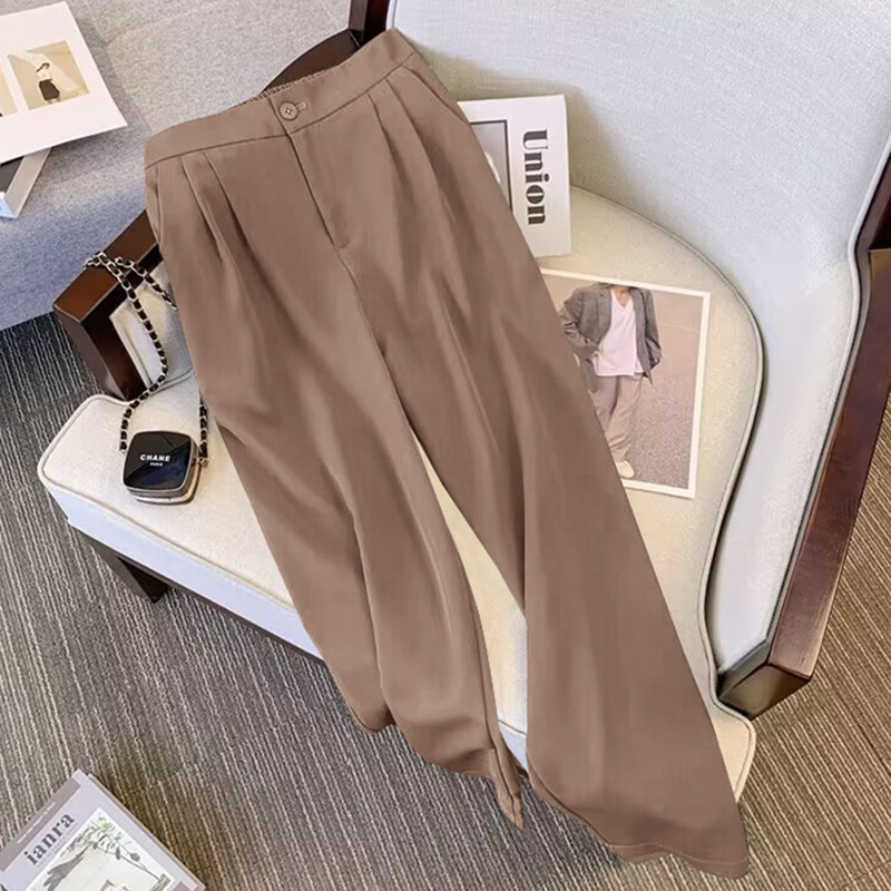 Suit Wide-leg Pants Women's Pants Spring and Autumn 2023 New High Waist Draped Straight High-grade Slimming Pink Pants Summer