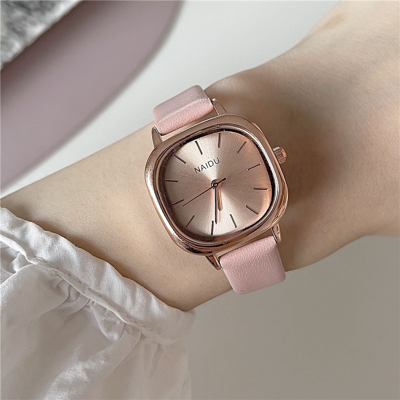 Belt Square Watch Women's Summer 2021 New Simple Temperament Girls Junior High School Students Small Fresh Quartz Watch