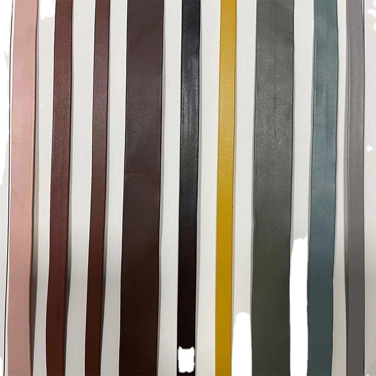 PU leather edging strip leather pressing strip leather rope webbing processing Composite flat leather rope folding edging textile and garment accessories