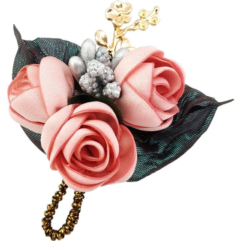 New Korean Style Elegant Brooch Fabric Wedding Holiday Corsage Personalized Fashion Flower Pin Clothes Accessories Women