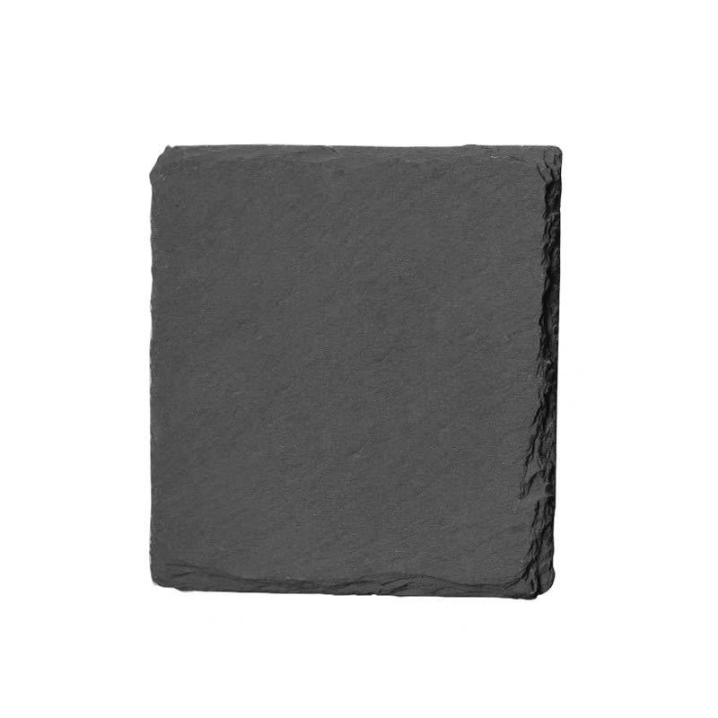 Оптовый натуральный сланец Coaster Bar Whisky Coaster Изолированный черный камень Coaster костюм Чайный коврик