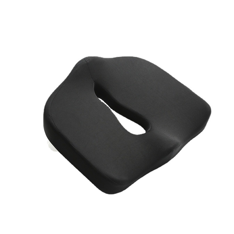 Cross-border explosions summer breathable office memory cotton stool chair cushion slow rebound pure black cushion wholesale
