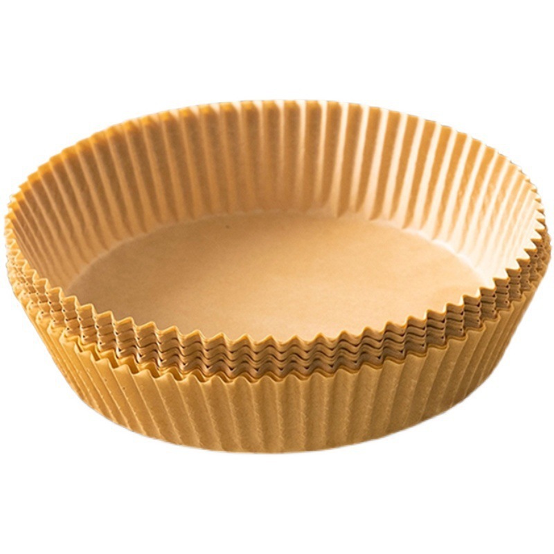 Air Fryer Special Paper Pad Paper Food Grade Oil Absorbing Paper Household Round Tin Paper Baking Pan Barbecue Silicone Oil Paper Non-stick