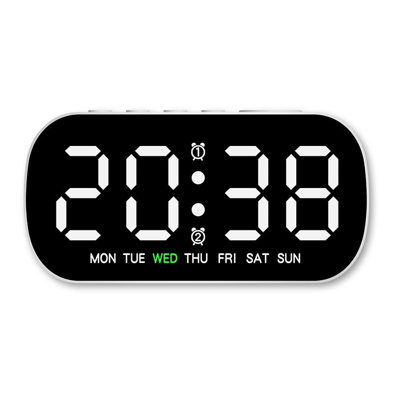 Cross border hot selling electronic clock simple multi-function alarm clock LED digital clock with date two sets of alarm clock 5507