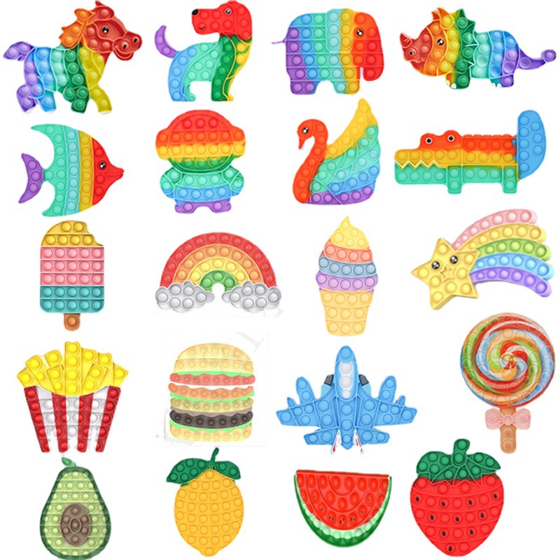 Spot 70 rodent pioneer nail art color palette cartoon mental calculation children's educational decompression bubble Music Toys