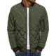 2022 AliExpress Amazon European Code Foreign Trade Cotton Clothes Fall/Winter Men's Color Loose Jacket Rhombus Cotton-padded jacket Factory