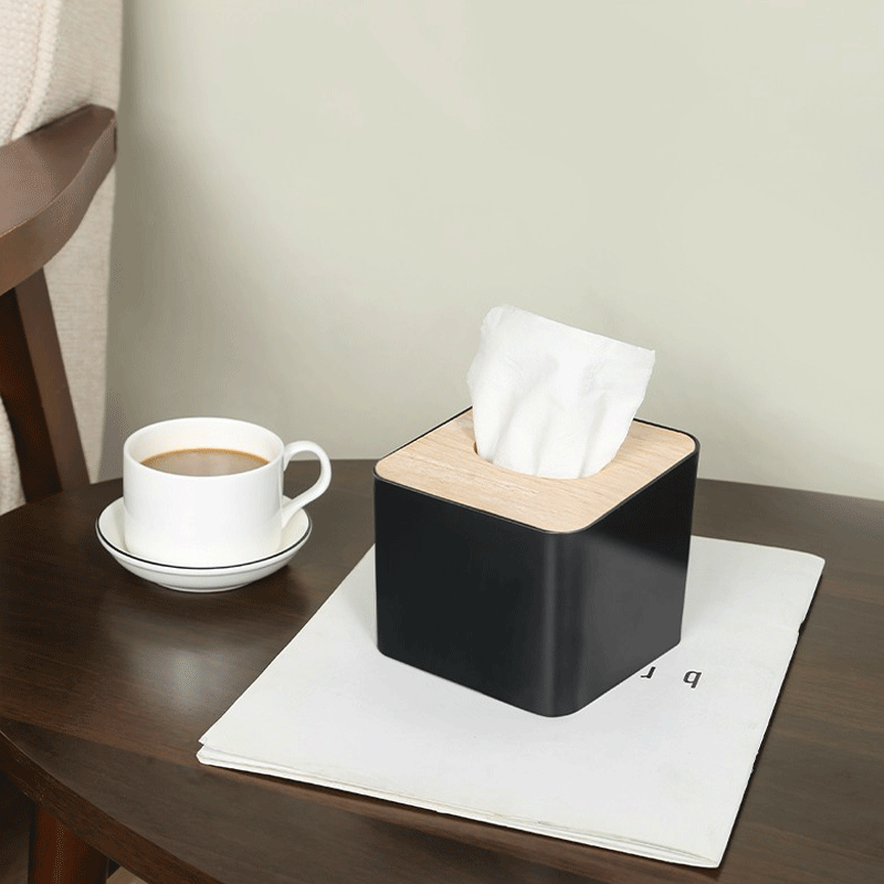 European-style thickened tissue box household living room creative napkin box with lid tissue box wooden storage box hotel paper box