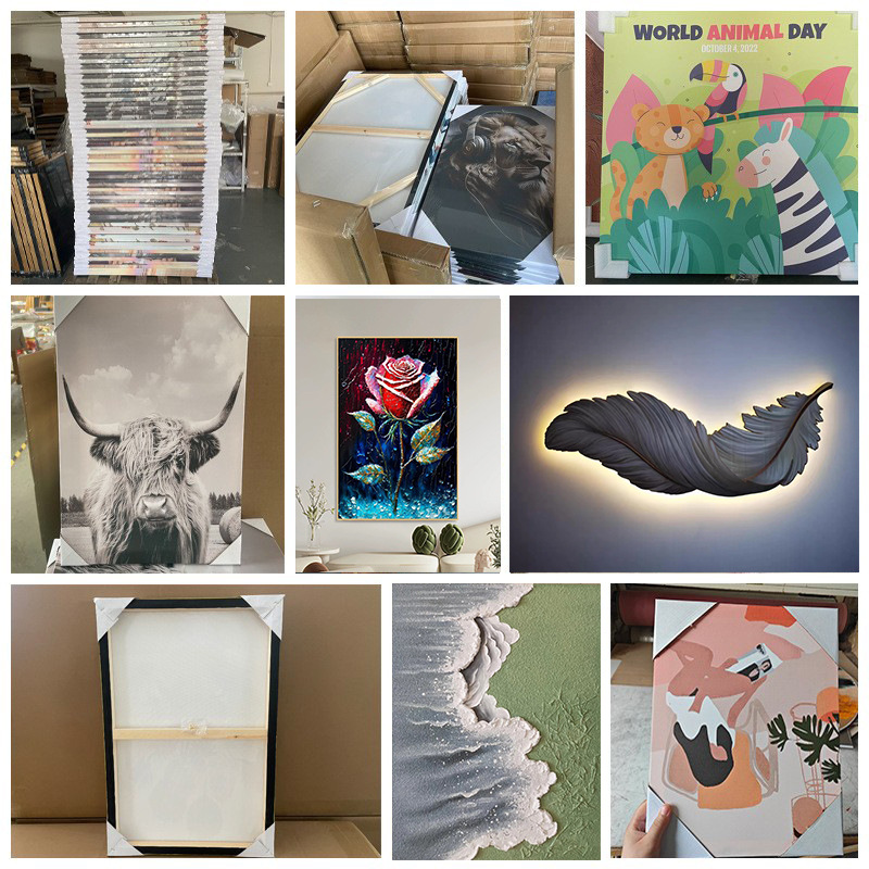 Factory direct frameless painting wholesale custom high-definition canvas inkjet painting core framed painting living room hanging painting decorative painting