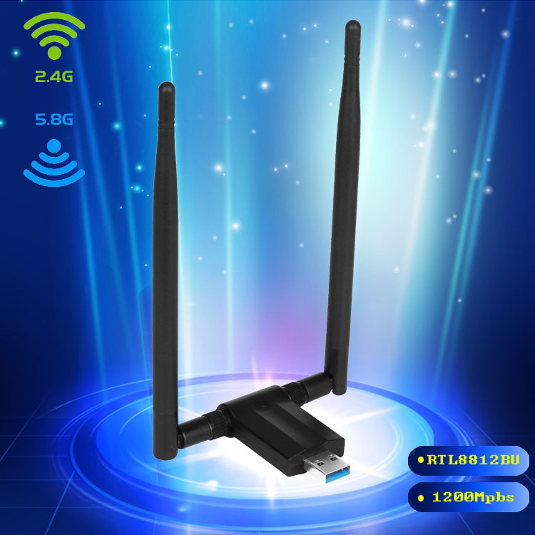 AC1200M Driver-Free Computer Notebook Gigabit Network Card 2.4g 5G Dual Frequency WiFi Network Card RTL8812BU