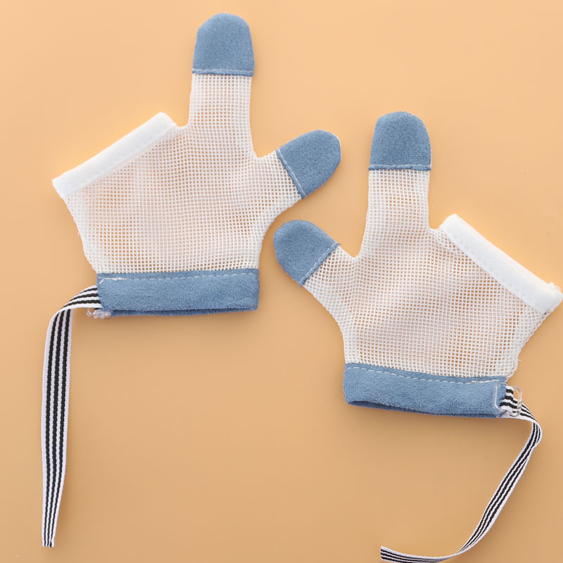 1 Double-Price Baby's anti-biting finger sleeve thumb index finger eating hand corrector children's anti-biting addiction strap gloves