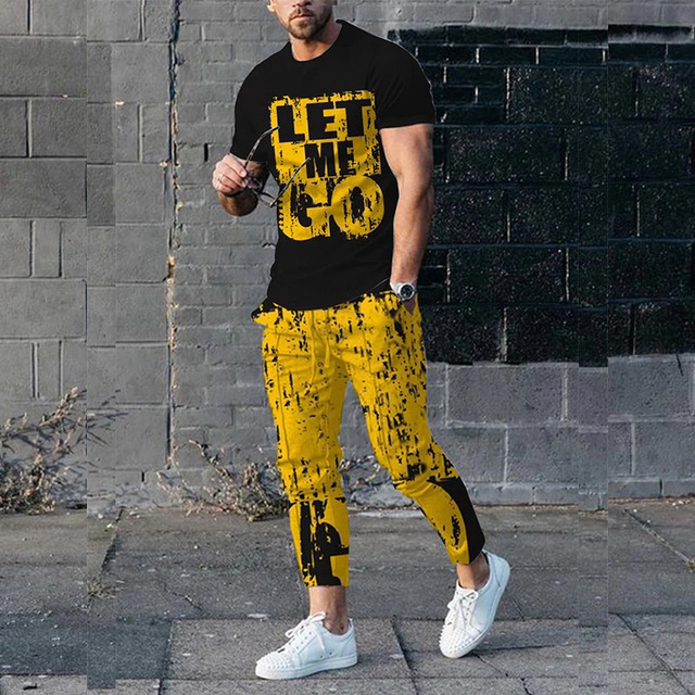2023 European and American cross-border European and American new independent station supply AliExpress trend long sleeve leisure sports men suit