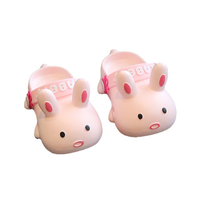Children's Slippers Indoor and Outdoor Hole Shoes Soft Sole Cartoon Non-slip Baby Boys and Girls Home Baotou Beach Sandals
