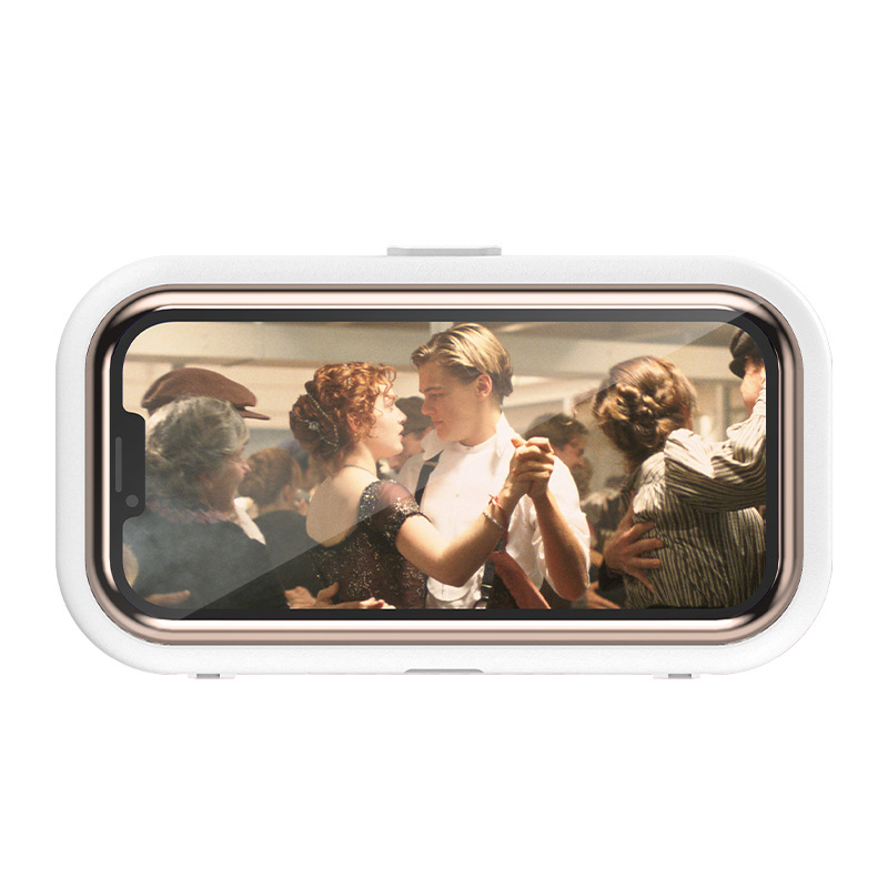 Bathroom waterproof mobile phone box 360 degrees rotating punch-free bath chasing drama artifact kitchen wall anti-fog bracket