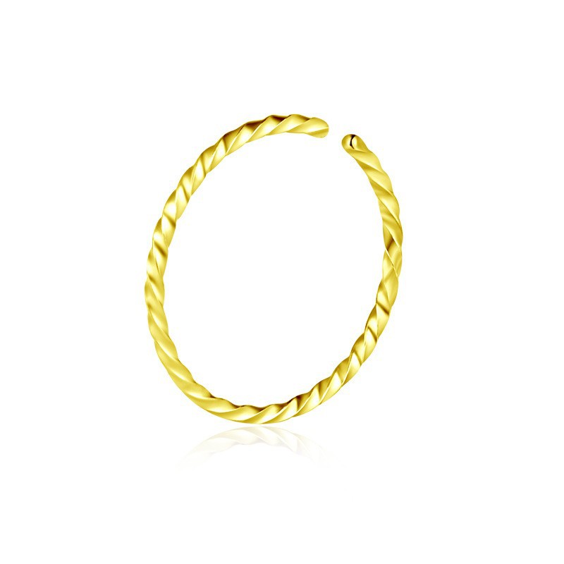 Tongda 316L stainless steel twist soft thread round head ring, piercing jewelry ear studs spleen nail spleen ring multi-purpose ring
