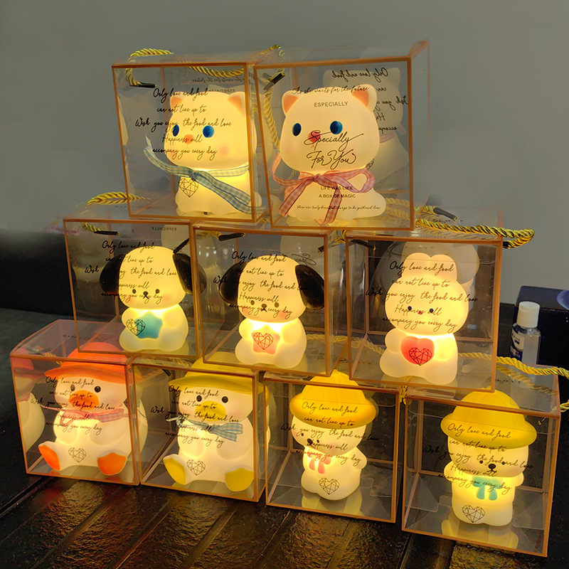 Children's Night Light Night Market Stall Cute Luminous Toy Children's Gift Accompanying Gift Internet Celebrity Ring Small Toy