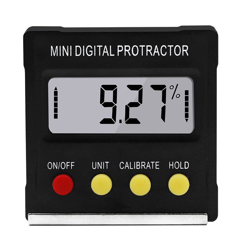 Black mini electronic digital display inclinometer slope level protractor magnetic angle ruler inclination box wholesale