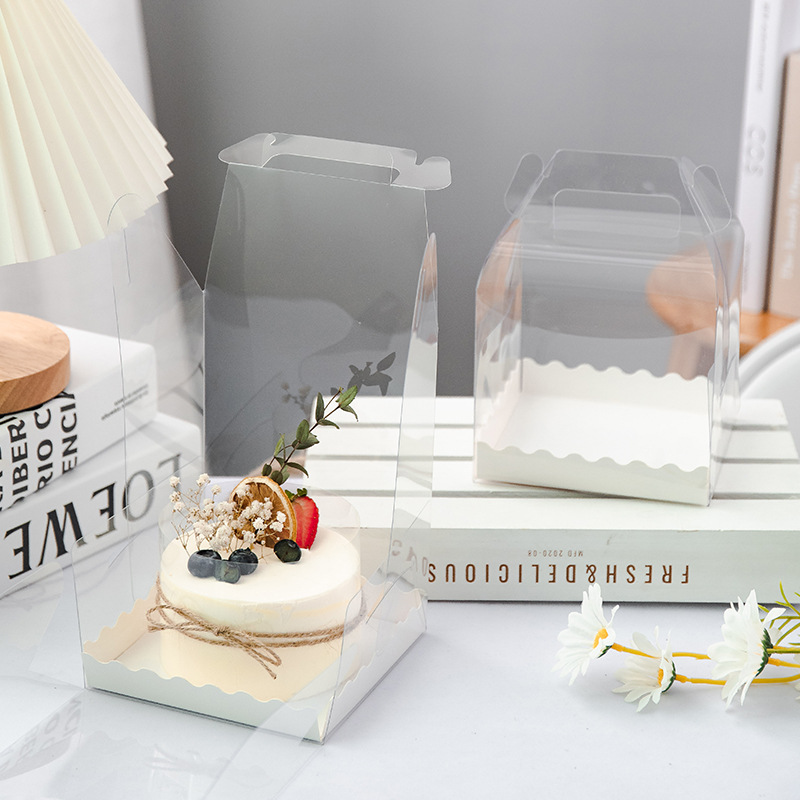 3 inch 4 inch 5 inch 6 inch birthday transparent Cake Box Portable 4 inch 5 inch 6 inch puree cake packaging box height