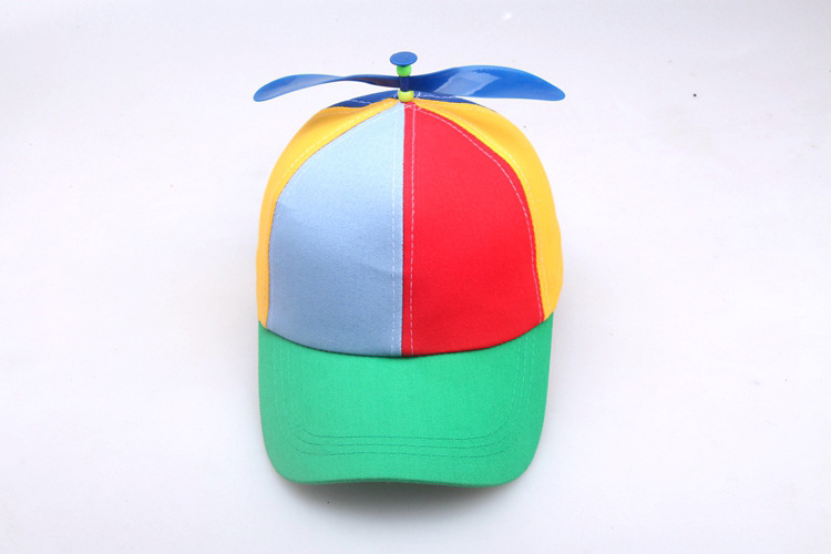 European and American creative detachable propeller bamboo dragonfly baseball cap spring and summer children's sunshade parent-child cap cross-border