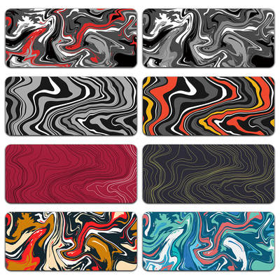 Cross-border heat map extra-large thickened game Office abstract wind fluid colorful expansion corrugated mouse pad customizable pattern