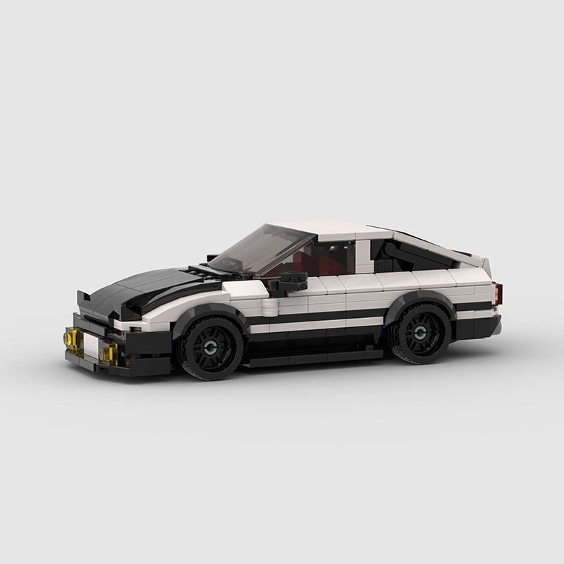 Anime racing car AE86moc compatible Lego small particle puzzle assembled children's building blocks toys cross-border wholesale