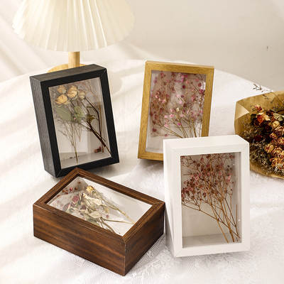 Three-Dimensional Hollow 5cm8 inch 10 inch a4 handmade diy rose mounted acrylic picture frame dried flower photo frame wholesale