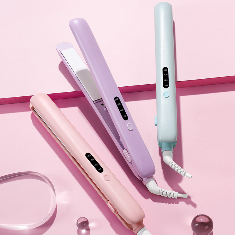 Guimisi Splint Straight Curly Hair Dual-use Curling Rod Small Straight Clip Straightening Board Dormitory Mini Portable Artifact