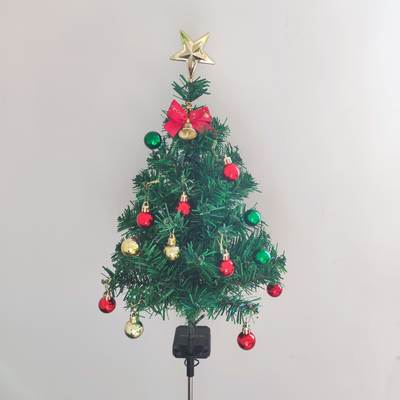 Cross-border new solar Christmas tree lights courtyard decorative ground lawn LED lights outdoor waterproof landscape lights