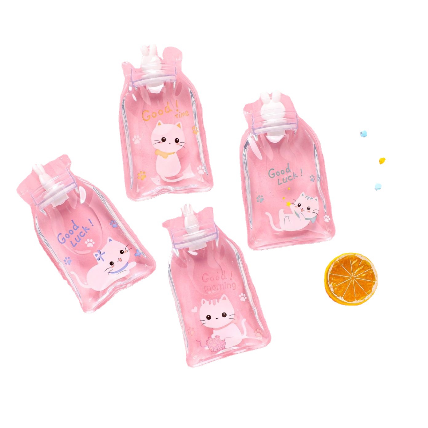 Hongniu in stock supply mini hot water bag transparent hot water bag cartoon water bag student water bag hand warmer