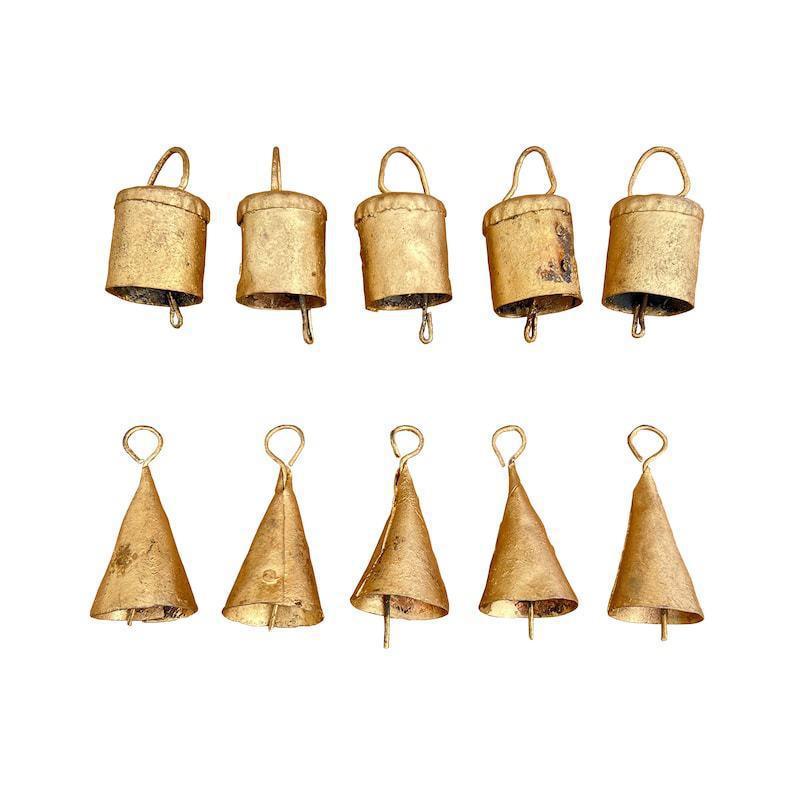 Christmas hot sale 6 different vintage cowbell mixed suit wind chimes Noah bell metal crafts