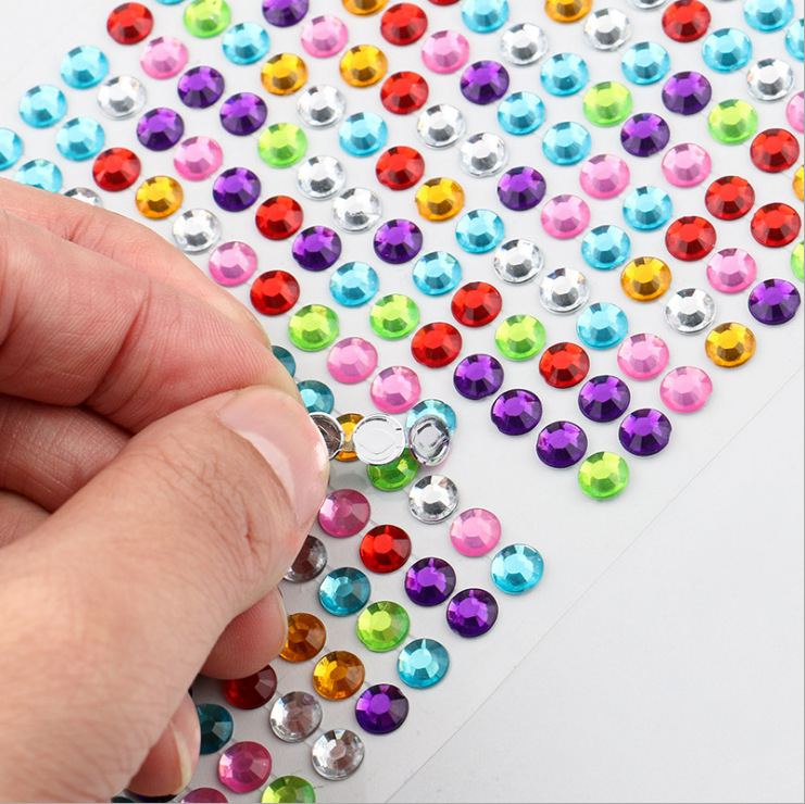 DIY photo album decorative diamond stickers car Diamond stickers acrylic colored diamond stickers crystal colored diamond decorative stickers