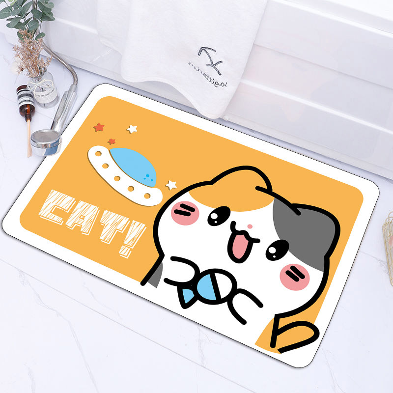 Floor Mat Entrance Door Mat Bathroom Anti-slip Mat Cartoon Foot Mat Bedroom Entrance Bathroom Entrance Home Mat