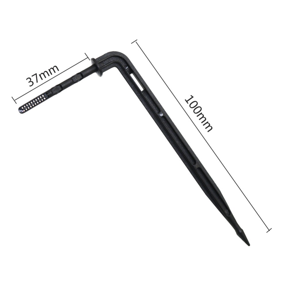 Black Curved Arrow Dripper Potted Drip Irrigation Device Greenhouse Orchard Greenhouse Equipment Ground Inserted Drop Arrow Steady Flow Small Dripper