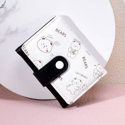 Korean style women's wallet girls' short cartoon cute multi-card Coin Purse wallet wallet wholesale