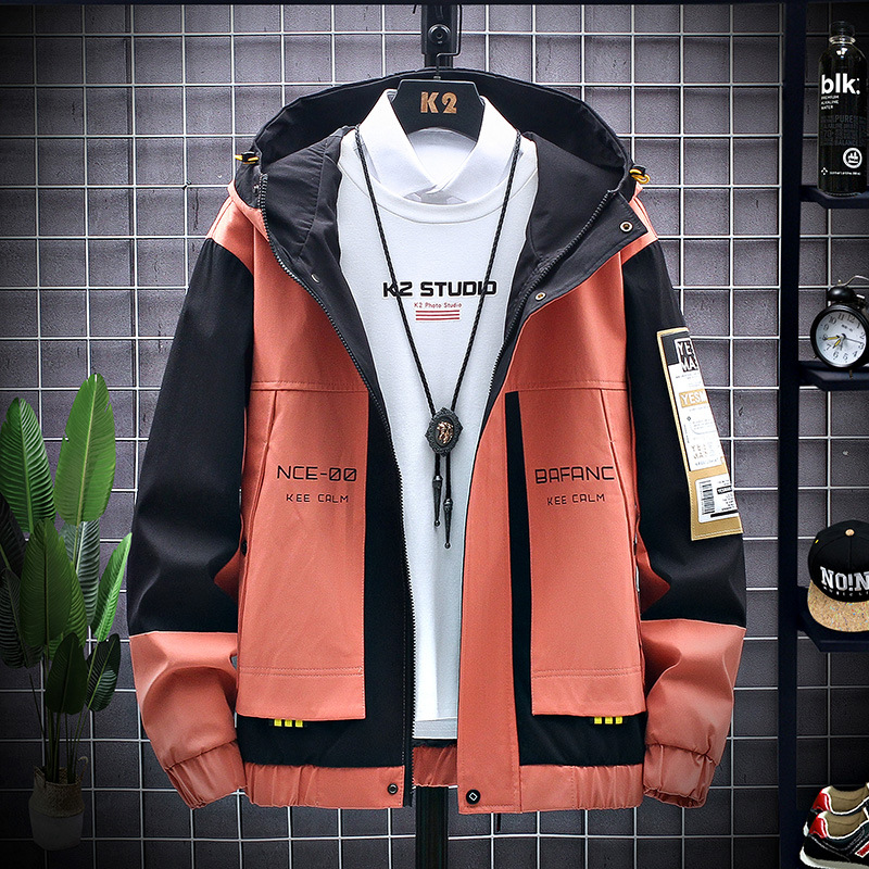 Extra Large Size Men's Workwear Hooded Men's Spring and Autumn New Fashionable Fat Casual Large Men's Coat