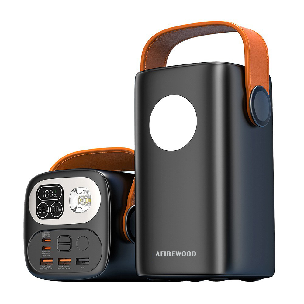 100W large capacity two-way fast charging portable outdoor portable charging treasure lighting flash emergency mobile power supply
