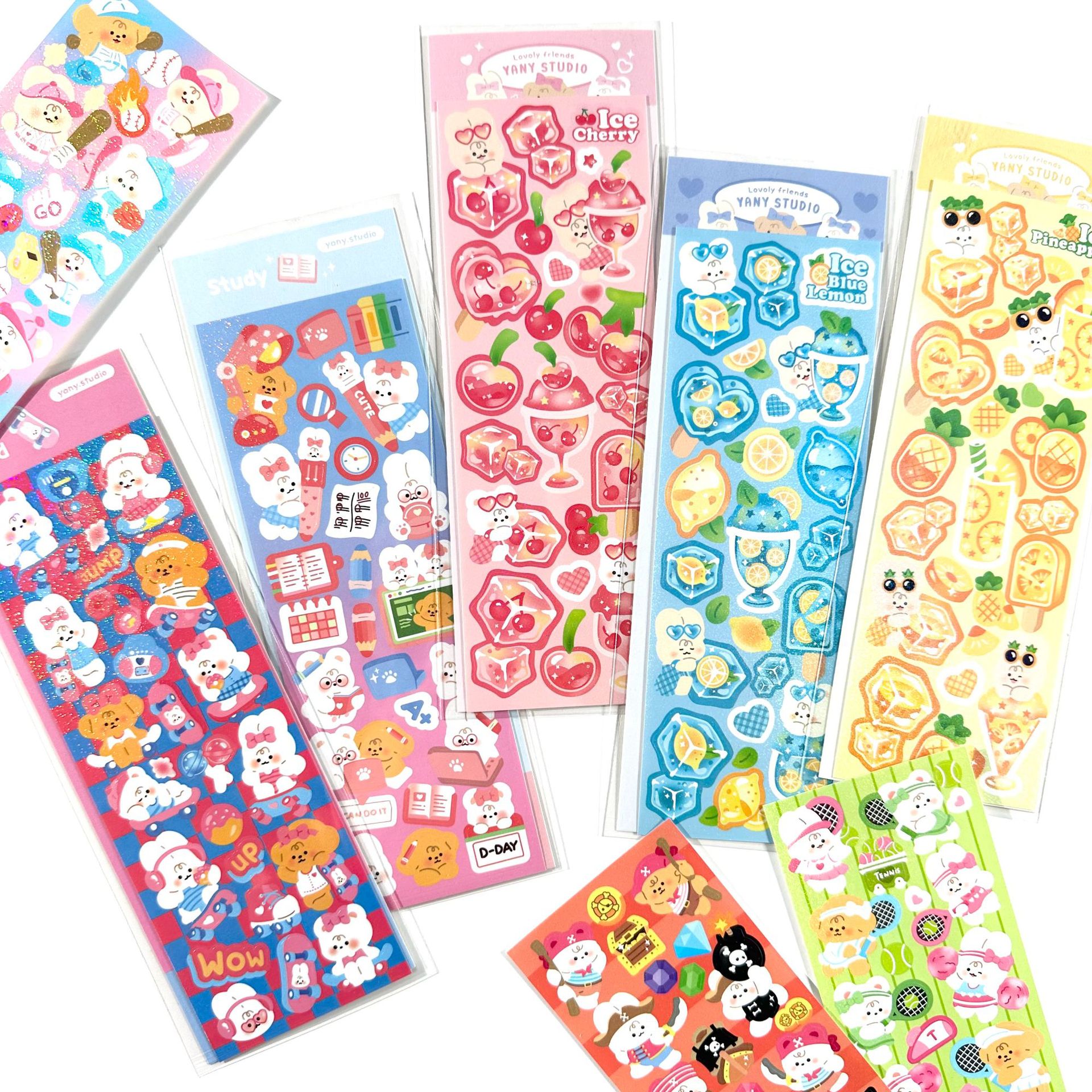 Korean cute cartoon animal stickers Instagram Korean style Gukka handmade diary DIY laser creative stickers wholesale