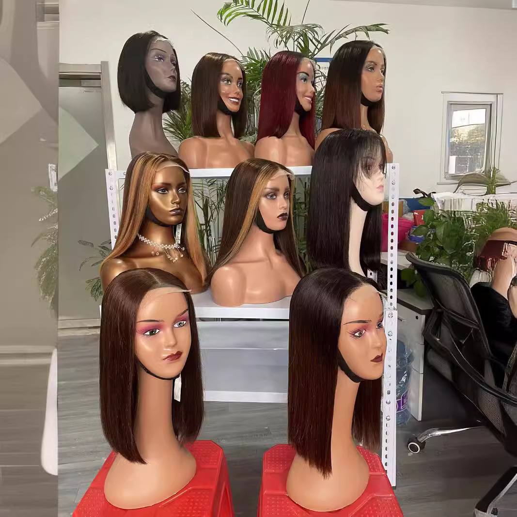 A live hair color headgear Glueless Raw Vietnam SDD Bone Straight Wig
