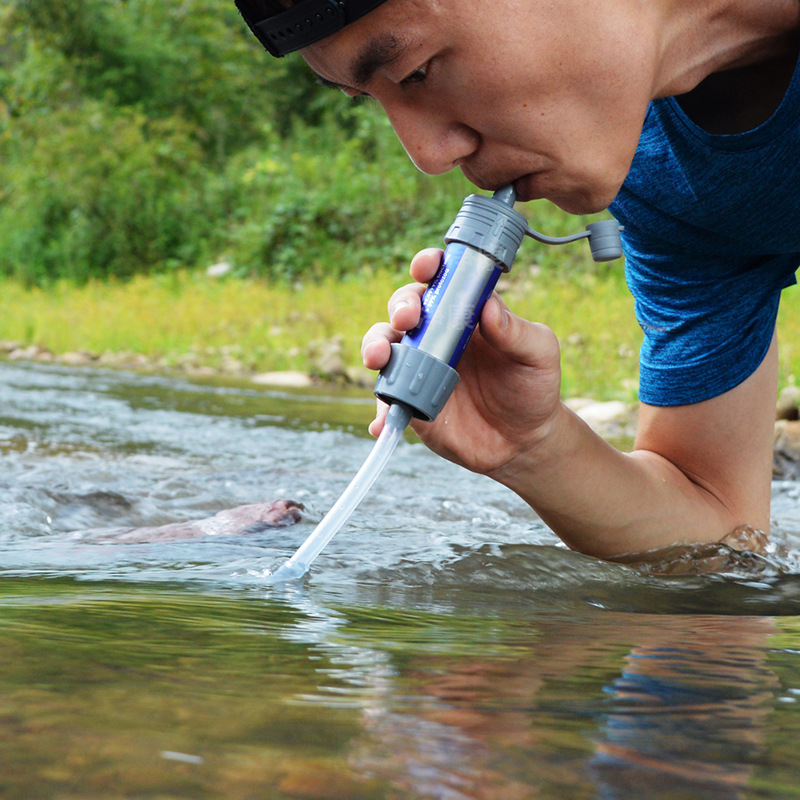 ポータブルミニ緊急浄水器ストローフィールド浄水器直飲み機アウトドアスポーツ/その他のアウトドア用品|undefined