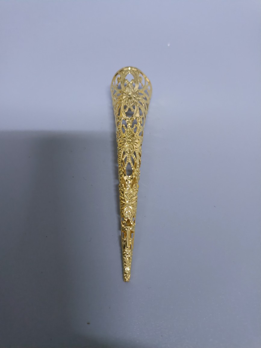 Golden Nail Lengthened Art Performance Accessories Ancient Costure Photo Collocation Portrait