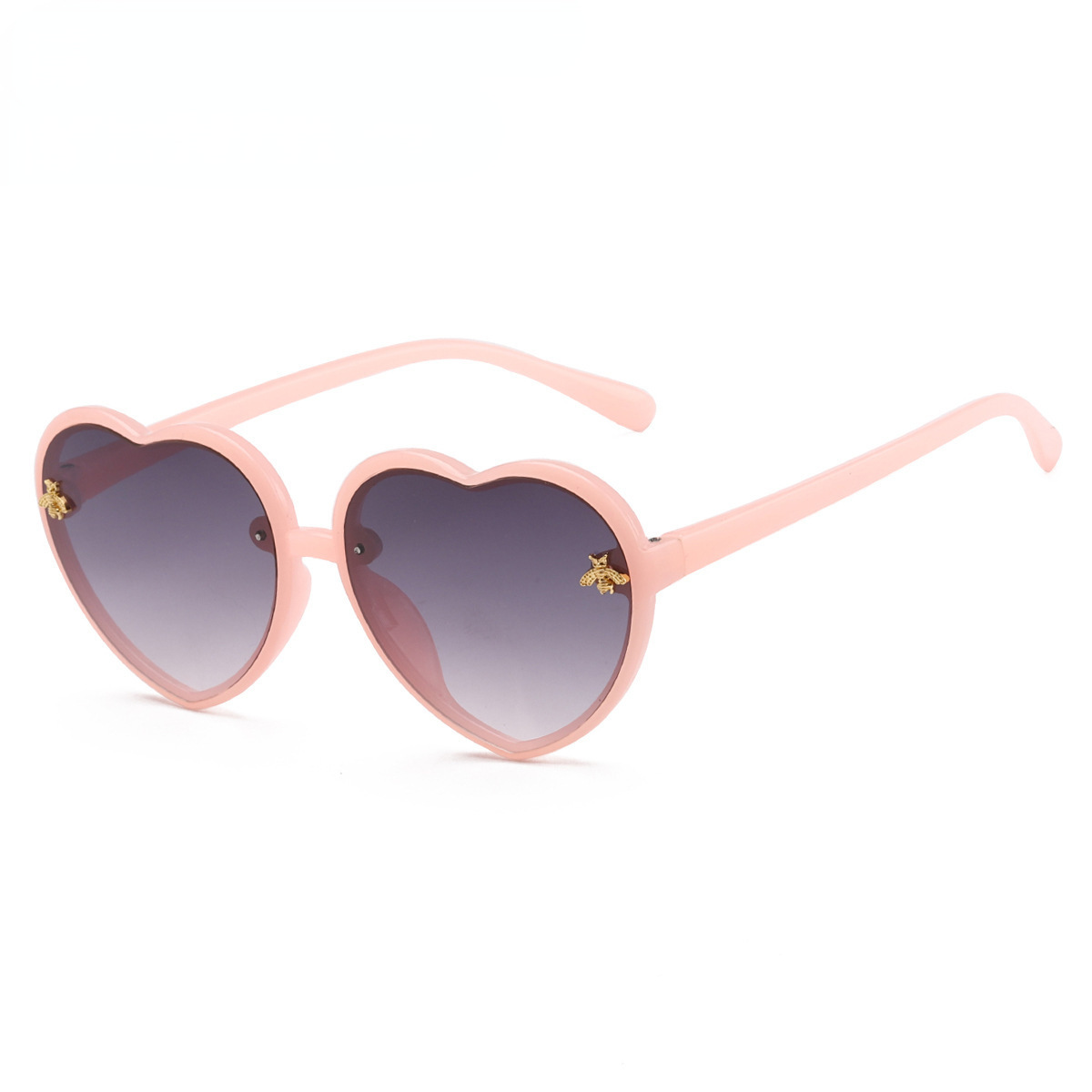 2023 new Korean style retro love frame little bee personalized children's sunglasses fashion children's sunglasses