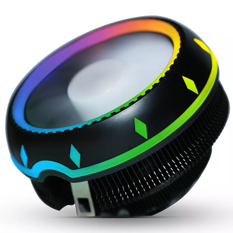 Host computer CPU radiator UFO spy UFO fan color mute luminous desktop game radiator