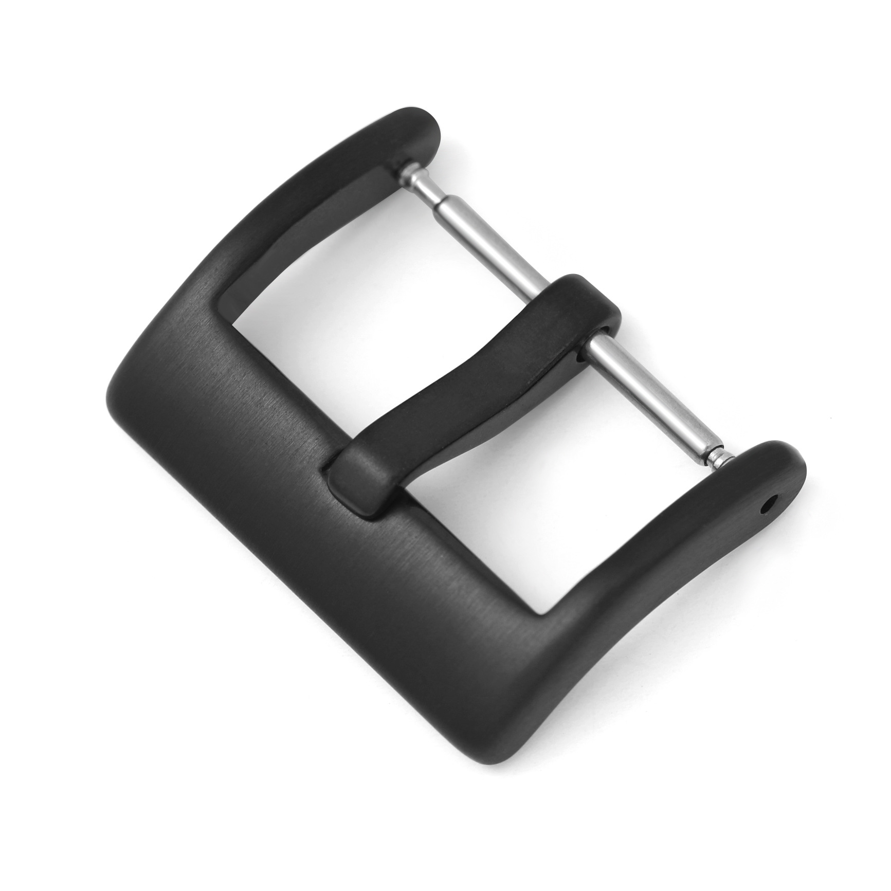 In stock 304 stainless steel watch buckle brushed frosted 3.0 solid lizai tongue cowhide silicone watch strap pin buckle
